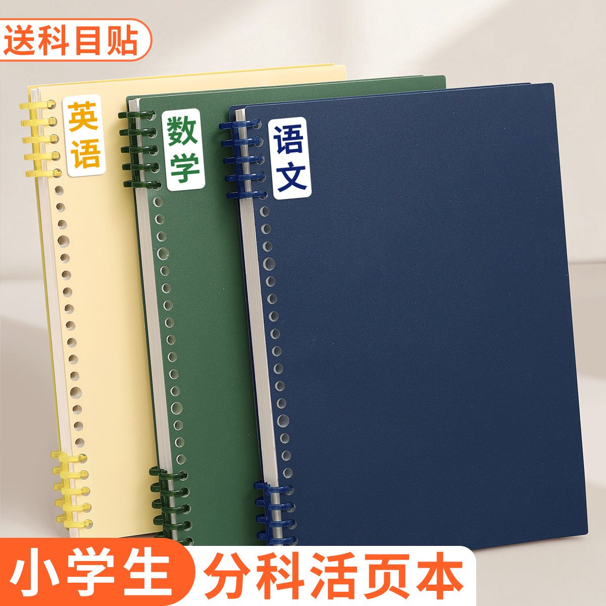 分科活页笔记本子b5小学生专用