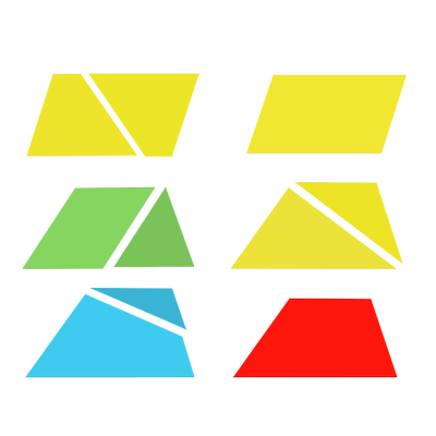 梯形多边形面积推导教学仪器六鑫