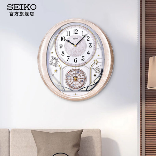 seiko整点报时欧式风别墅音乐钟