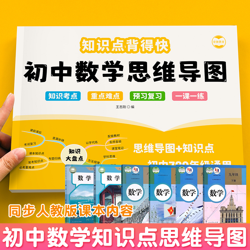初中数学知识点归纳总结全套七八九年级初中数学公式大全思维导图模版初一二三必刷题思想方法导引解题思维方法与技巧母题一本通