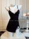 连衣裙女带胸垫夏季 FUNNY KITTEN性感睡裙吊带女生黑色睡衣修身