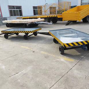 厂家供应四轮串联式拖车同方向转弯拖车同轨迹牵引四轮小拖车