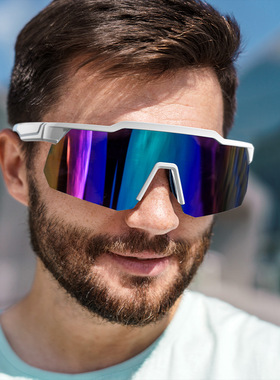 TR90现货半框公路山地车骑行挡炫彩风镜UV400抗冲击跑步运动眼镜