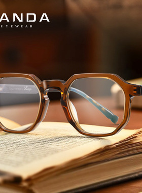 新款跨境板材光学眼镜防蓝光可配近视老花复古方框笔尖系列镜框架