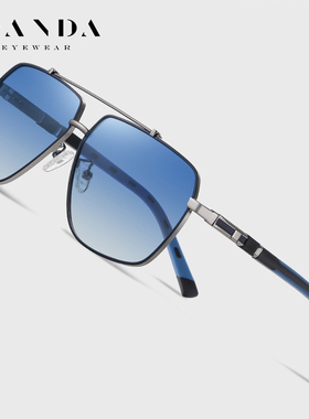 新款偏光太阳镜出游驾驶遮阳墨镜6321欧美百搭双色方框男士太阳镜