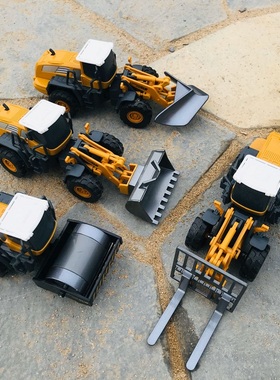 钢力威合金玩具工程车压路车滑行铲叉车铲雪车推土机男孩模型礼物