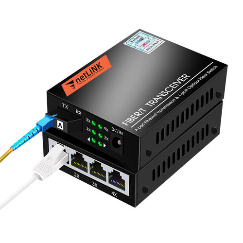 netlink光纤收发器百兆单模