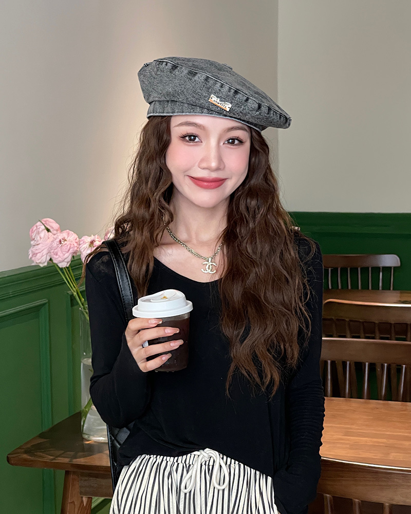 潼澄印记韩版英伦复古贝雷帽女