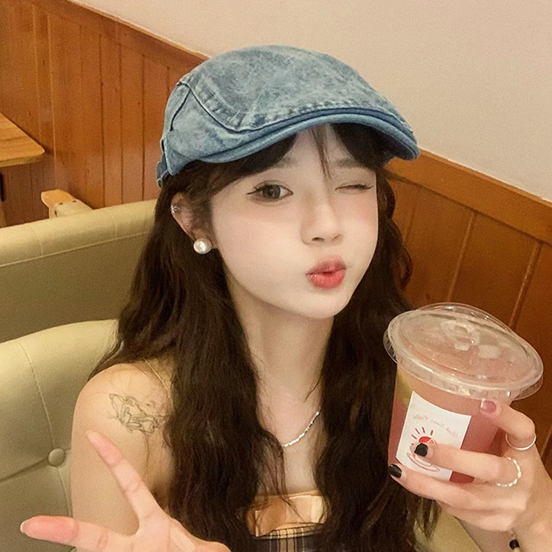 潼澄印记秋冬复古牛仔前进帽