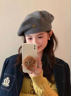 针织帽潼澄印记大头围显脸小秋冬