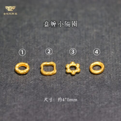 盘缠古法金4mm金圈18k