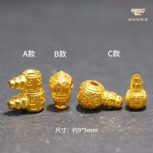 18k金三通文玩手工古法金
