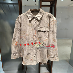 速发 商场专柜正品JNBY/江南布衣2025秋牛仔衬衫外套女5P9213280