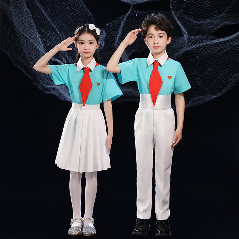国庆节儿童演出服女童伞裙小主持人表演服装中小学生大合唱诗朗诵