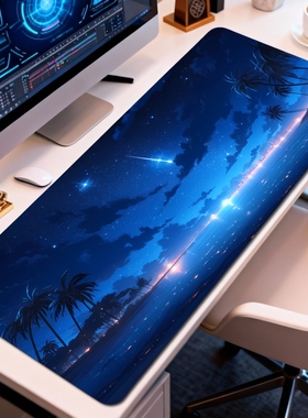 鼠标垫超大号二次元游戏垫子办公桌垫电脑键盘加厚橡胶软垫防滑