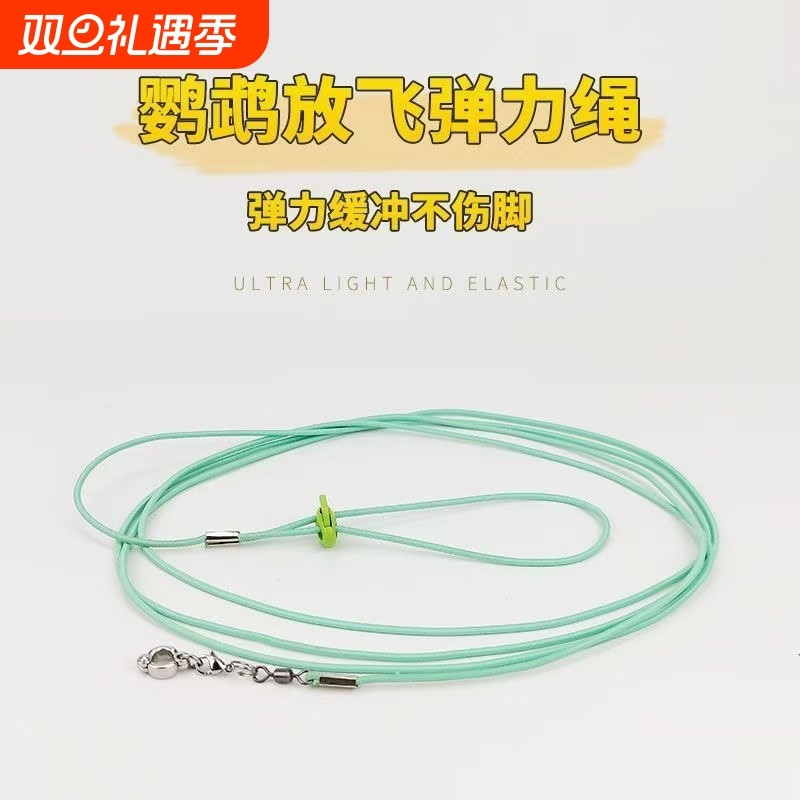 2米鹦鹉放飞绳超轻遛鸟牵引弹力绳户外不伤脚训练绳虎皮牡丹玄凤3