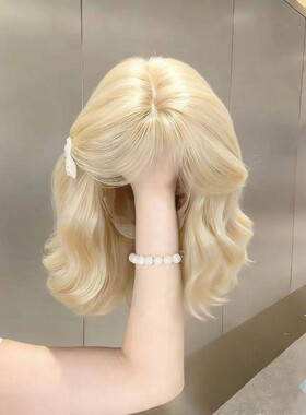 韩系羊毛蛋蛋短发假发卷发秋冬复古头套刘海减龄纹理蓬松自然仿真