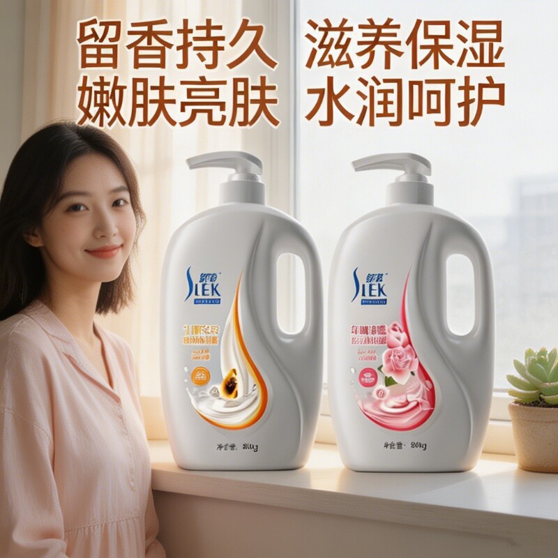 舒蕾沐浴露香氛嫩肤玫瑰花瓣精油花香牛奶润肤滋养舒蕾沐浴乳液露