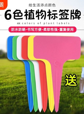 植物标签牌园艺多肉标识花卉绿植标签名称记录防水塑料插地牌通用
