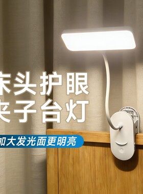 小台灯护眼学习专用宿舍充电台灯夹子式卧室床头灯夹式插电大容量