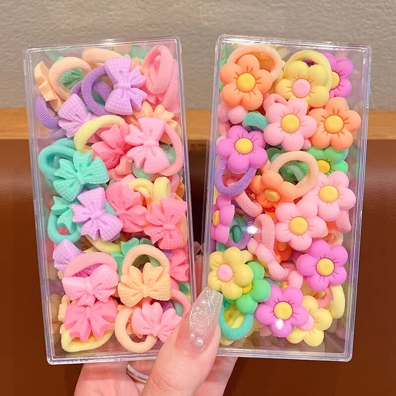 高弹性小女孩扎头发绳婴幼儿橡皮筋不伤发宝宝卡通毛巾圈儿童皮筋