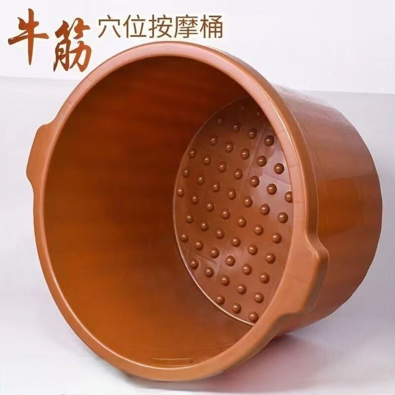 特厚牛筋泡脚桶耐摔足浴盆洗脚盆洗脚桶家用按摩足疗店用非木桶盆图片