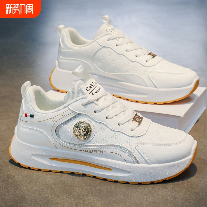 男鞋春季轻奢潮牌高级软底小白鞋青少年运动休闲跑步阿甘老爹潮鞋