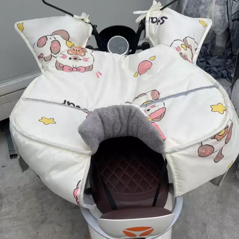 电动车挡风被冬季加绒加厚防寒防水适用爱玛雅迪2025新款女护肩