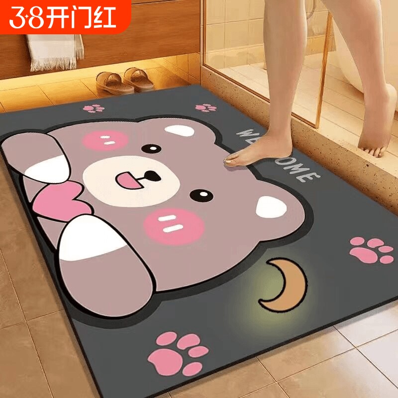 浴室地垫入户门垫进门口脚垫厕所卫生间吸水防滑垫子家用卫浴地毯