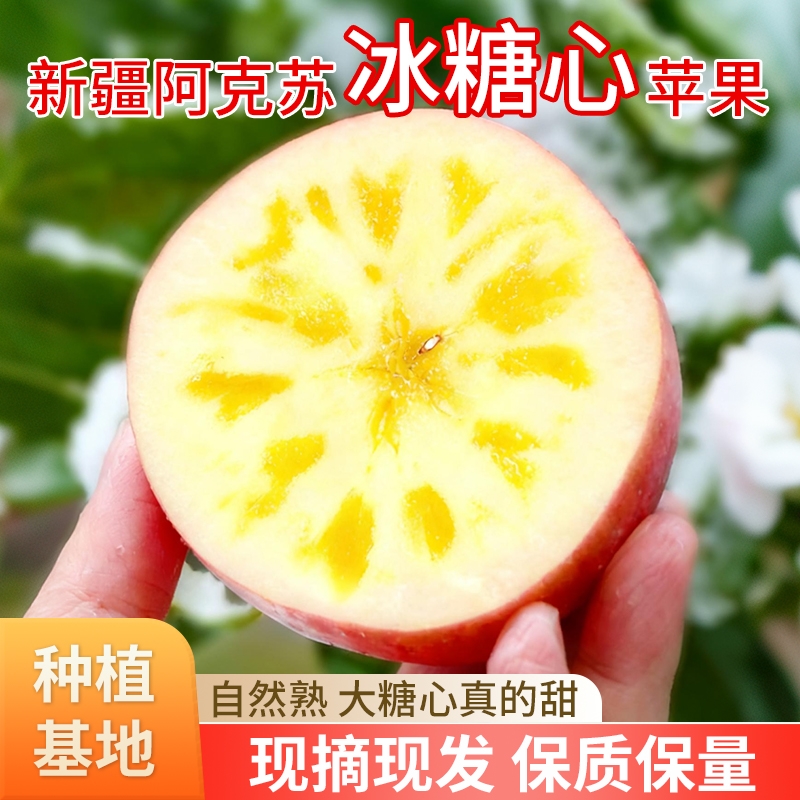 冰糖心苹果新疆阿克苏红富士脆甜丑苹果应当季新鲜孕妇水果整箱