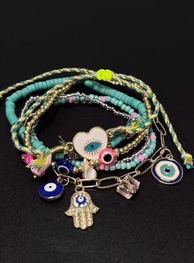 【6条装】童话世界串珠编织手链2025新款气质小众设计百搭手链女