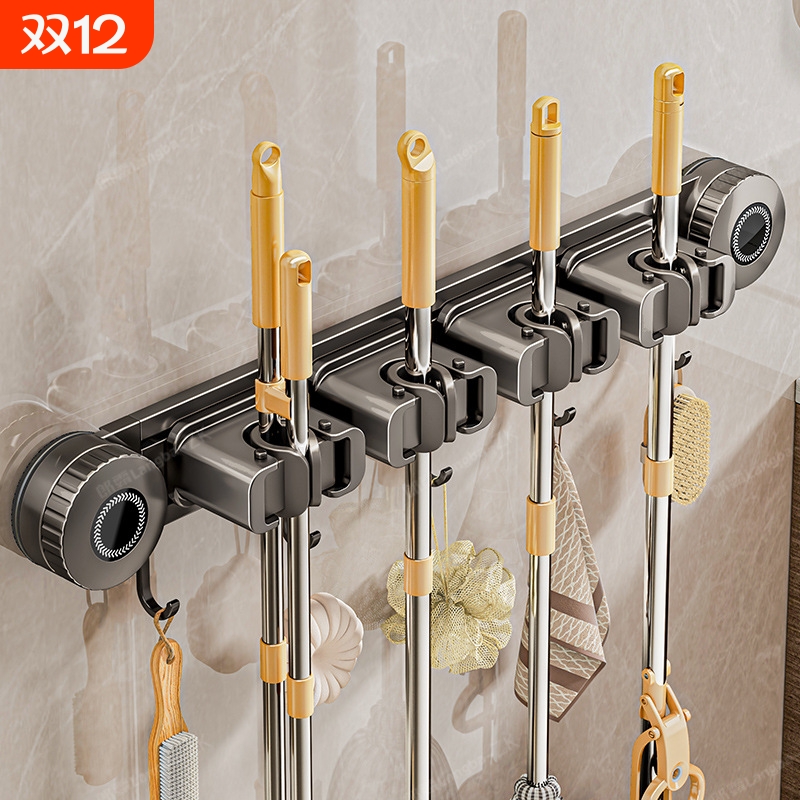 吸盘拖把架拖把壁挂夹免打孔卫生间浴室门后收纳架子神器阳台厨房