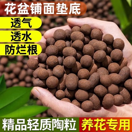陶粒垫底养花专用多肉营养土花盆回填鱼缸水培铺面火山石颗粒盆栽