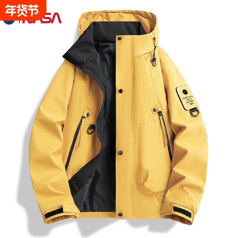 NASA户外春季外套男女款冲锋衣宽松工装防风防水登山情侣上衣夹克,户外/登山/野营/旅行用品,冲锋衣,淘宝优惠券,粉丝福利购,淘宝优惠卷