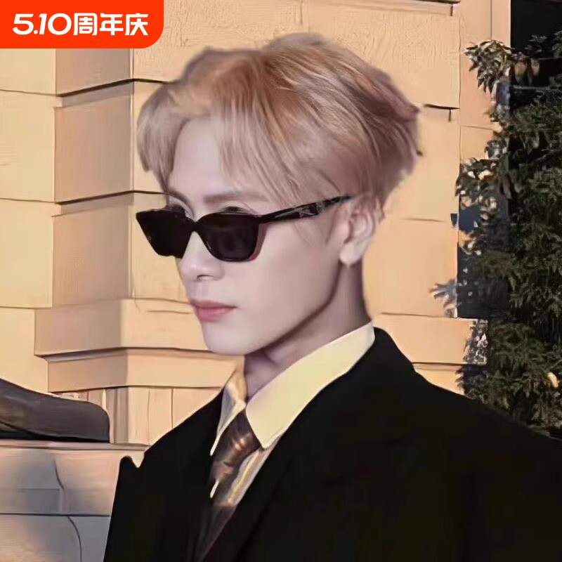 王嘉尔同款gm墨镜男款潮痞帅复古高级感小框猫眼太阳眼镜防紫外线