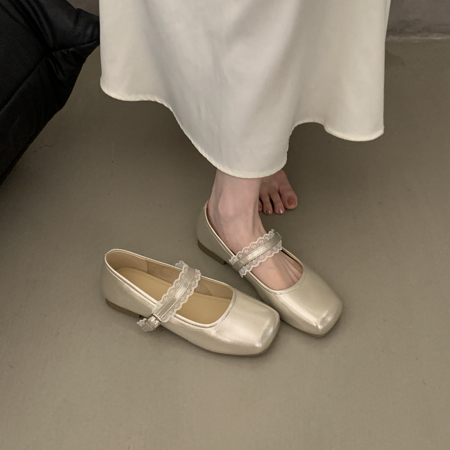 香槟色平底芭蕾单鞋|151人收藏