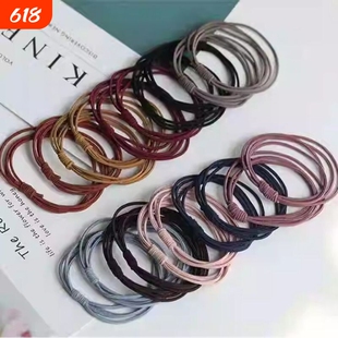 新款头绳女网红ins马尾饰品皮筋发圈不伤发简约橡皮筋女高弹力yhc