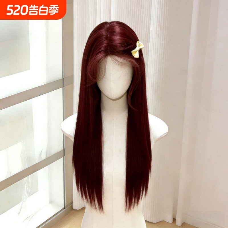 中分假发女长直发Lolita时尚潮流日系少女感自然日常减龄全头套