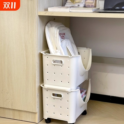 放书包置物架可移动落地加厚学生儿童收纳放置神器推车桌下书架子