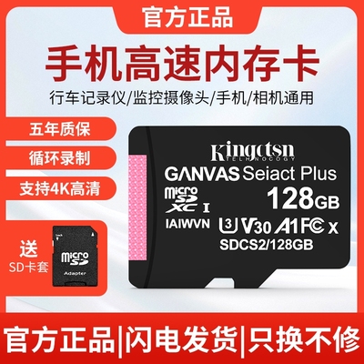 128G高速行车记录仪内存卡专用卡512G监控摄像头TF卡手机SD卡32g
