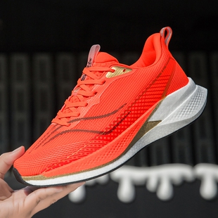 秋冬款赤兔9PRO马年限定红跑步鞋男款网面透气运动鞋儿童超轻跑鞋