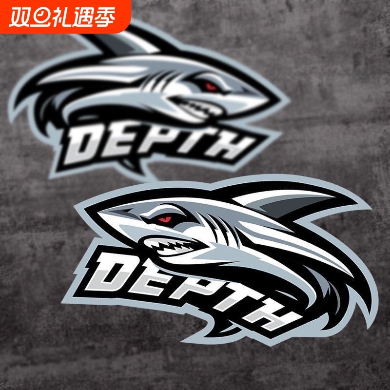 鲨鱼贴纸遮挡划痕卡通创意个性装饰车贴电动摩托车防水车窗车贴