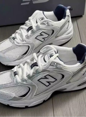 New经典复古530白银低帮潮流休闲男女跑步鞋减震防滑粉色黑色蓝色