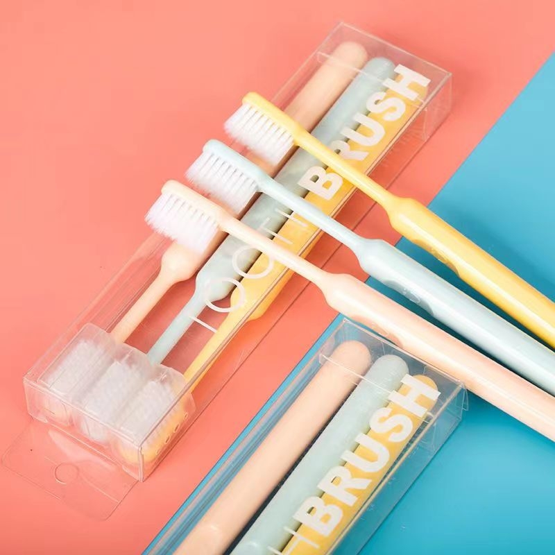 创意糖果色笑脸牙刷带护套成人家用细软毛小头牙刷现货