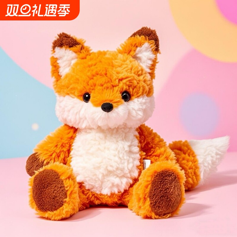 跑跑狐狸玩偶会可爱的小狐狸娃娃公仔抱枕毛绒玩具女生日礼物安抚