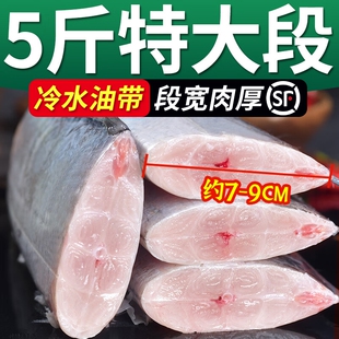 带鱼新鲜冷冻带鱼段刀鱼中段特级大无冰东海小眼海鲜整箱10斤水产