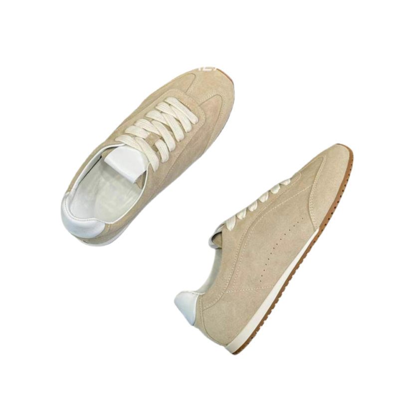 2025新款阿甘鞋芭蕾风男女百搭增高平底休闲德训运动鞋圆头磨砂