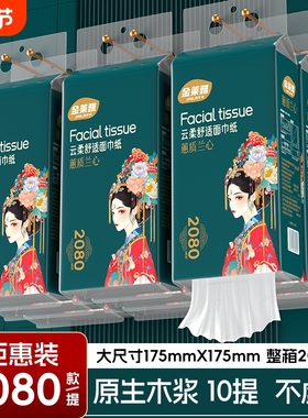 纸巾抽纸悬挂式10提抽纸家用【送3个挂钩】尺寸175*175mm