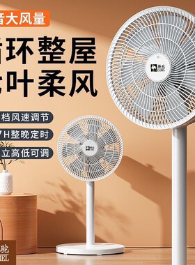骆驼电风扇扇家用落地扇扇小型大扇循环台式摇头空气风力遥控立式