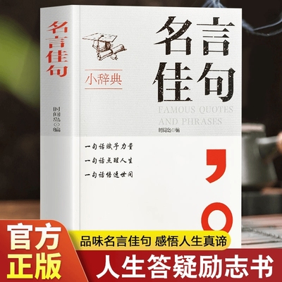 抖音同款名言佳句小辞典一句话点亮人生感悟人生语录大全受益一生的经典金句初中生高中生小学生名人名言格言警句励志书正版